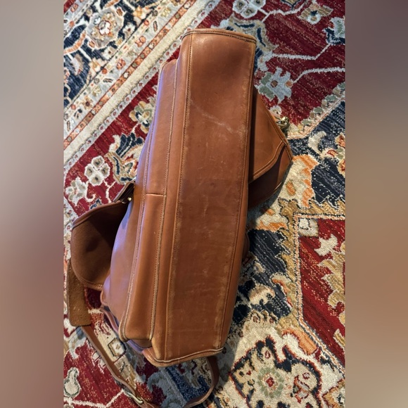 Vintage Coach Harrison Brown Leather Briefcase Messenger Carmel Cowhide 5283 - Picture 7 of 12